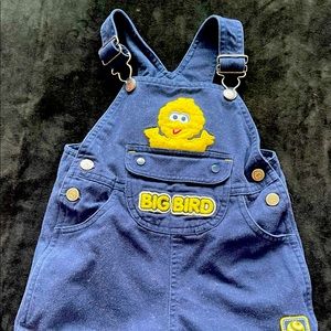 Vintage Sesame Street Big Bird Overalls